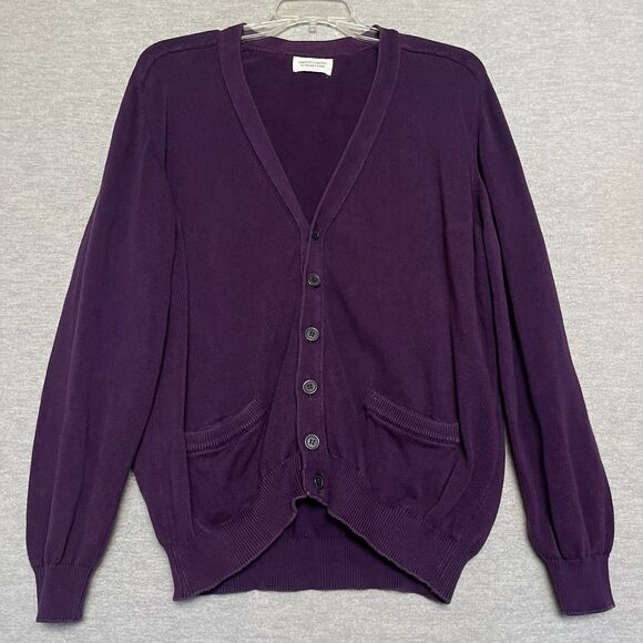 United Colors of Benetton Mens Grandpa Cardigan Sweater L Made in Italy Vtg 90s - Picture 2 of 8